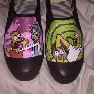 Custom painted Rick and Morty BANGS shoes